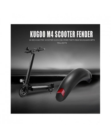 Protection de garde-boue arrière de scooter électrique de 10 pouces avec feu arrière pour Kugoo M4