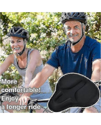 Housse de siège de vélo d’exercice confortable Grand large souple rembourré Selle de vélo Ajustement de coussin [...]