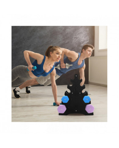 Dumbbell Storage Rack Tree Leaf Design Dumbbell Holder 5-tier Weight Lifting Dumbbell Storage Stand