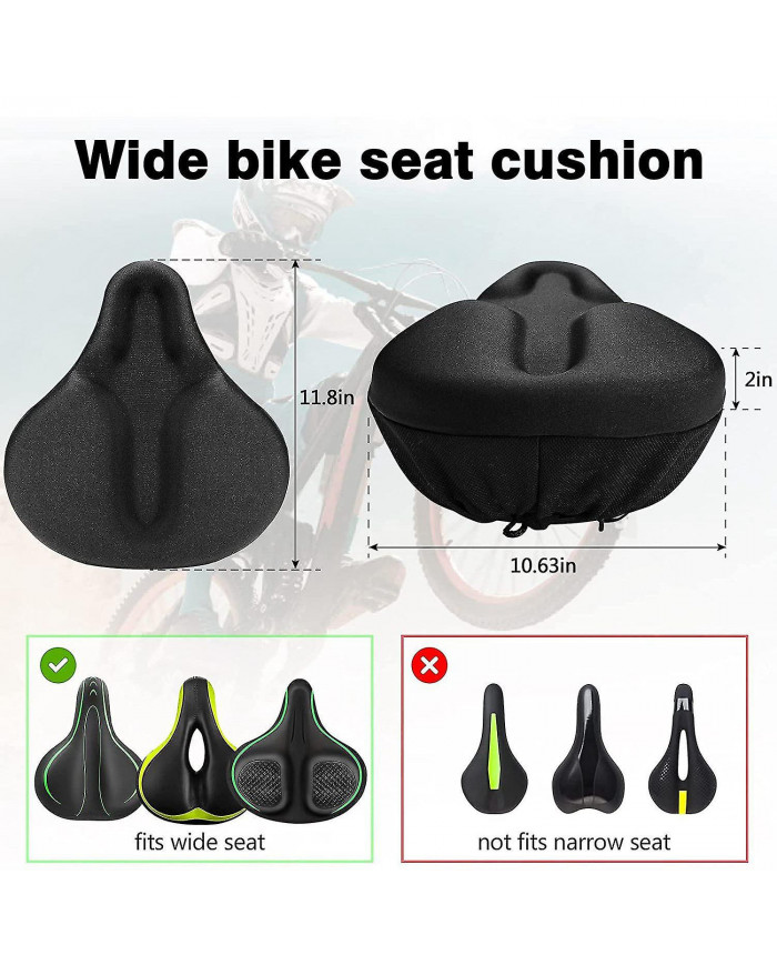 Coussin de siège de vélo - Housse de selle de vélo pour siège de vélo et vélo d’exercice, pour, cruiser, stationnaire B