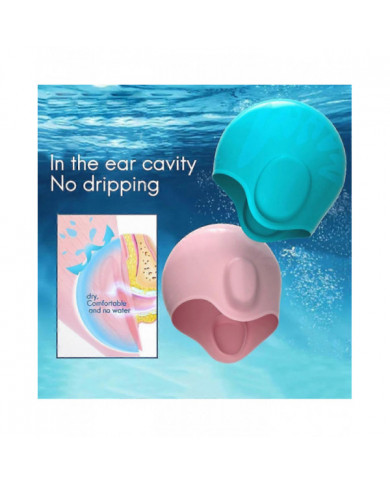 Unisex Kids Swimming Cap 3d Ear Protection Silicone Swimming Cap Waterproof Durable Swim Cap For Ki