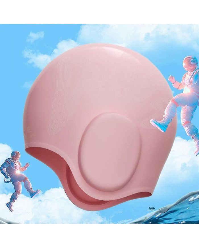 Unisex Kids Swimming Cap 3d Ear Protection Silicone Swimming Cap Waterproof Durable Swim Cap For Ki