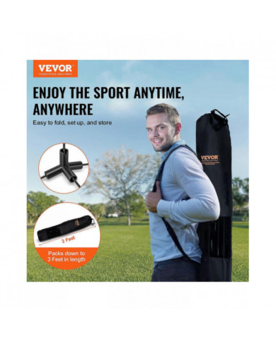 Filet de badminton, filet de volley-ball réglable en hauteur, filet de pickleball pliable de 14 pieds de large, [...]