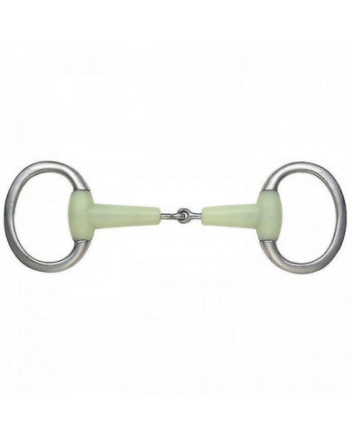 Shires Equikind Flat Jointed Horse Eggbutt Snaffle Bit