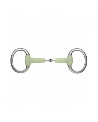 Shires Equikind Flat Jointed Horse Eggbutt Snaffle Bit