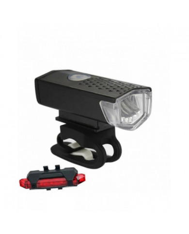 USB Rechargeable Bike Light Waterproof Bicycle Headlight Front Back Rear Light Cycling