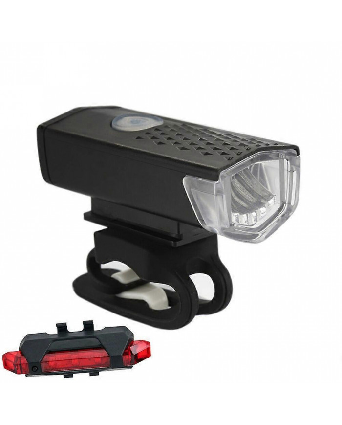 USB Rechargeable Bike Light Waterproof Bicycle Headlight Front Back Rear Light Cycling
