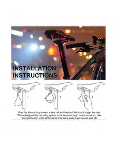 Bike Light, Tail Ball Silicone Cyclisme Night Safety Warning Lights