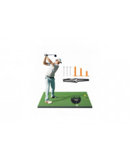 Golf Hitting Mat, 5x4ft Artificial Turf Golf Hitting Mat, Golf Hitting Training Aids with 6 Golf Tees