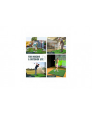 Golf Hitting Mat, 5x4ft Artificial Turf Golf Hitting Mat, Golf Hitting Training Aids with 6 Golf Tees