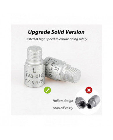 Bike Pedal Adapter - Chrome Molybdenum Steel, 9/16" To 1/2" Bicycle Pedals (pair)