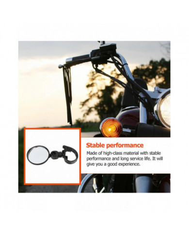 2Pcs Motorcycle Mirrors Rotatable Rearview Mirrors Adjustable Bike Rearview Mirrors
