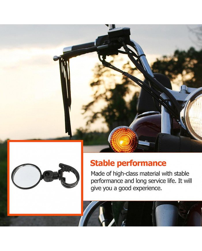 2Pcs Motorcycle Mirrors Rotatable Rearview Mirrors Adjustable Bike Rearview Mirrors