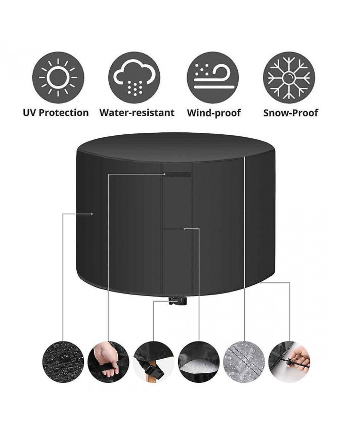 Mise à niveau Heavy Duty 420d Oxford Round Garden Rattan Furniture Cover Waterproof Indoor Outdoor Circular Table [...]