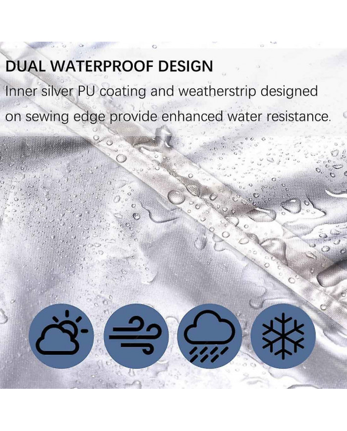 Mise à niveau Heavy Duty 420d Oxford Round Garden Rattan Furniture Cover Waterproof Indoor Outdoor Circular Table [...]