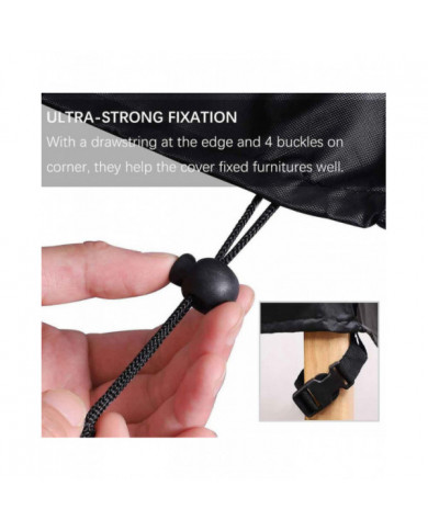 Mise à niveau Heavy Duty 420d Oxford Round Garden Rattan Furniture Cover Waterproof Indoor Outdoor Circular Table [...]
