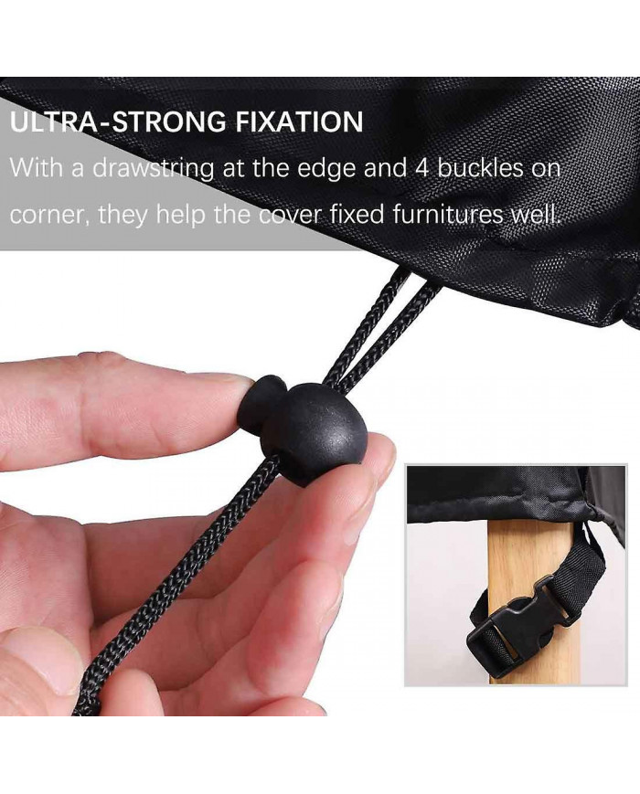 Mise à niveau Heavy Duty 420d Oxford Round Garden Rattan Furniture Cover Waterproof Indoor Outdoor Circular Table [...]