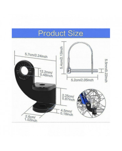 2 pièces d’accouplement pour qeridoo remorque de vélo attelage de remorque d’attelage de pièce d’accouplement
