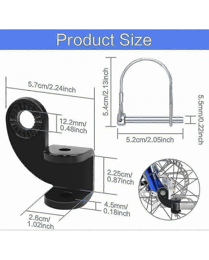 2 pièces d’accouplement pour qeridoo remorque de vélo attelage de remorque d’attelage de pièce d’accouplement