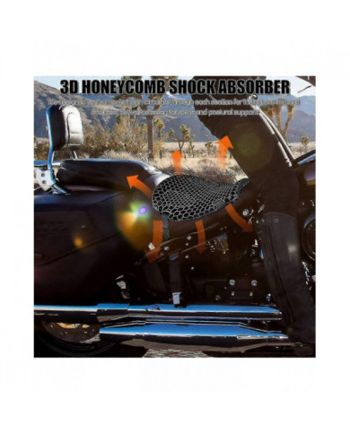 Coussin de siège de moto Gel Absorption des chocs 3d Honeycomb Mesh Respirant Tapis de siège de moto Séchage [...]