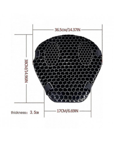 Coussin de siège de moto Gel Absorption des chocs 3d Honeycomb Mesh Respirant Tapis de siège de moto Séchage [...]