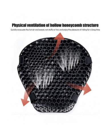 Coussin de siège de moto Gel Absorption des chocs 3d Honeycomb Mesh Respirant Tapis de siège de moto Séchage [...]