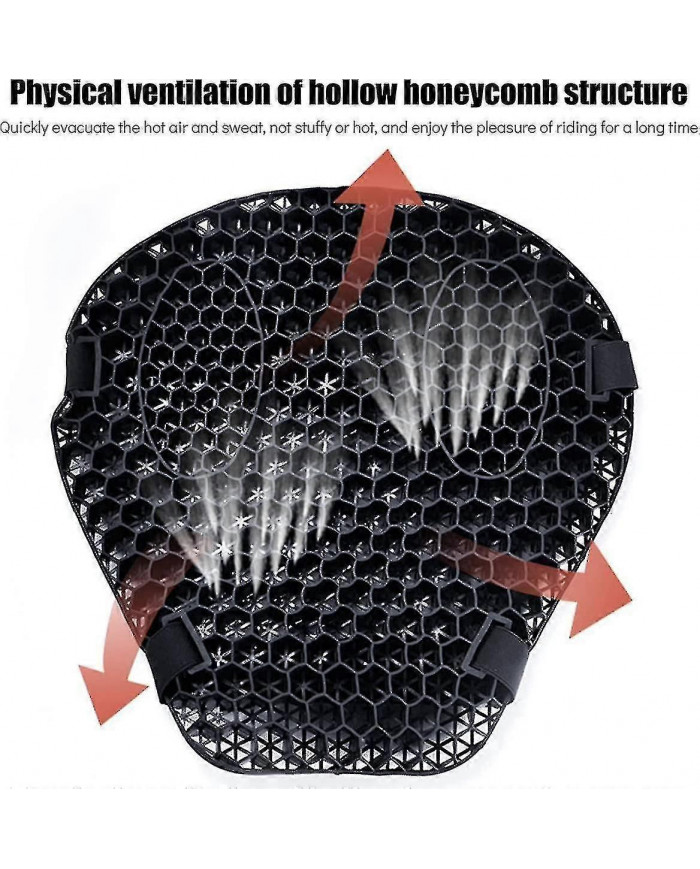 Coussin de siège de moto Gel Absorption des chocs 3d Honeycomb Mesh Respirant Tapis de siège de moto Séchage [...]