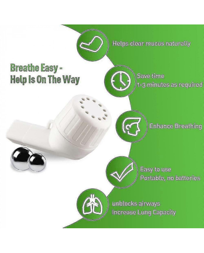 Exerciseur pulmonaire et éliminateur de mucus - Mucus naturellement clair avec l’appareil d’exercice respiratoire, [...]