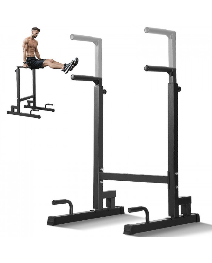 Dip Bar, capacité de 500 lb, station de dips à hauteur réglable, barres parallèles pour la musculation à domicile