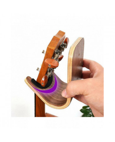 Guitare Skateboard Wall Hanger Unique Design Bent Wood Guitar Hanger Wall Mount Guitar Holder Acoust (xiatian)