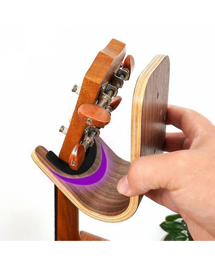 Guitare Skateboard Wall Hanger Unique Design Bent Wood Guitar Hanger Wall Mount Guitar Holder Acoust (xiatian)