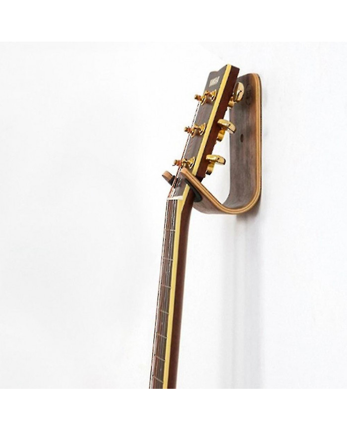 Guitare Skateboard Wall Hanger Unique Design Bent Wood Guitar Hanger Wall Mount Guitar Holder Acoust (xiatian)