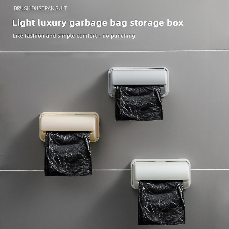 Wall Mounted Trash Bag Storage Box Multipurpose Garbage Bag Dispenser Grocery Bag Holder