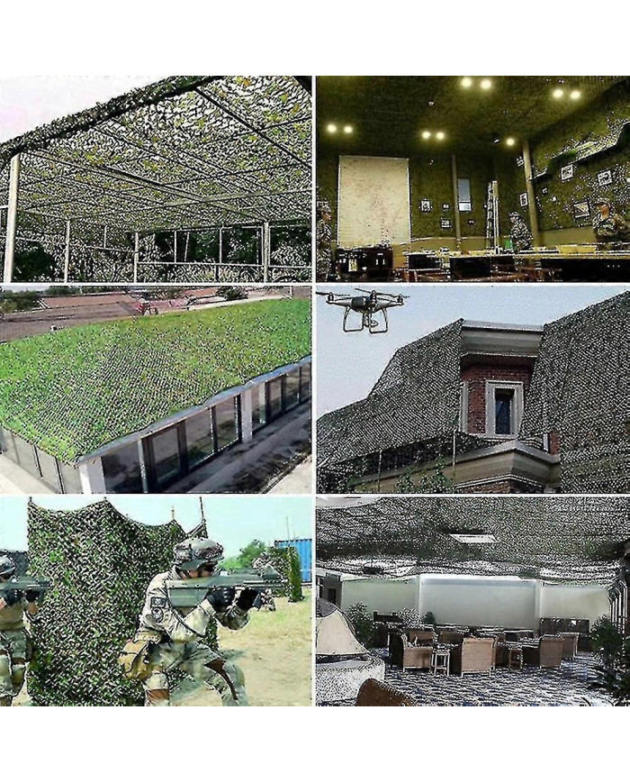 Noël3x5m 3x8m 3x10m 4x5m Filet Camouflage Renforcé Piscine Pavillon de Plage Jardin Parasol Camouflage Toile Net 7 [...]