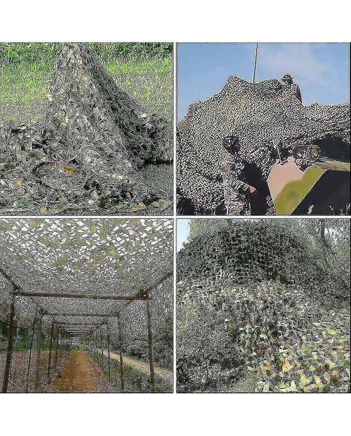 Noël3x5m 3x8m 3x10m 4x5m Filet Camouflage Renforcé Piscine Pavillon de Plage Jardin Parasol Camouflage Toile Net 7 [...]