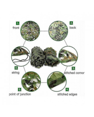 Noël3x5m 3x8m 3x10m 4x5m Filet Camouflage Renforcé Piscine Pavillon de Plage Jardin Parasol Camouflage Toile Net 7 [...]