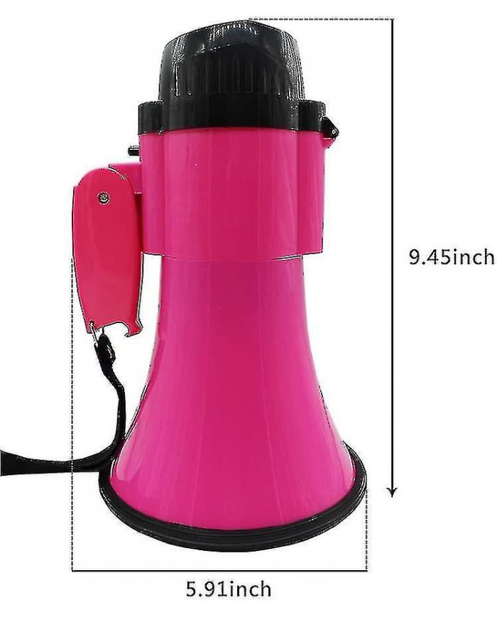 Mégaphone portable Bullhorn (30 watts) - Musique intégrée, volume réglable et sangle confortable