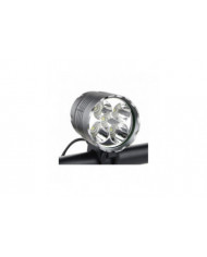 Lumières de vélo, lumière de vélo 6000 Lumens 5 LED, lumière avant de vélo de montagne étanche avec rechargeable