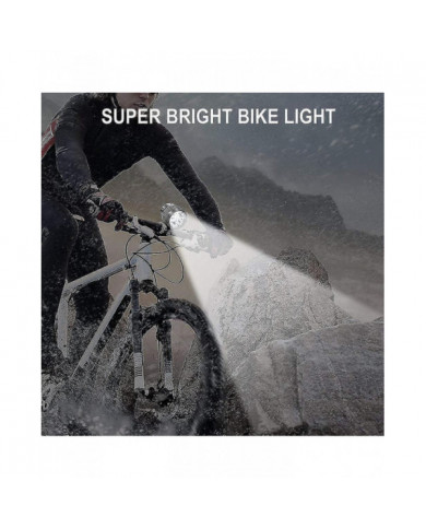Lumières de vélo, lumière de vélo 6000 Lumens 5 LED, lumière avant de vélo de montagne étanche avec rechargeable