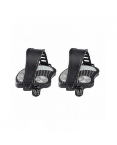 Pédales de vélo d’exercice avec sangles pour vélo de spin et vélo d’exercice stationnaire intérieur, 1/2 pouce