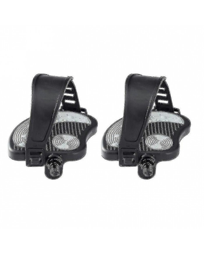 Pédales de vélo d’exercice avec sangles pour vélo de spin et vélo d’exercice stationnaire intérieur, 1/2 pouce