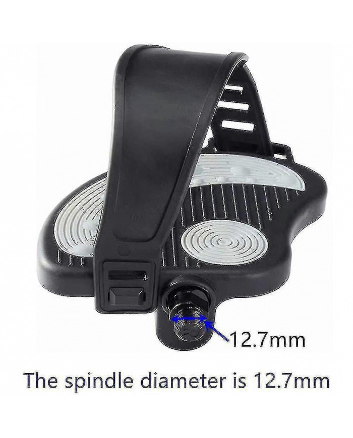 Pédales de vélo d’exercice avec sangles pour vélo de spin et vélo d’exercice stationnaire intérieur, 1/2 pouce