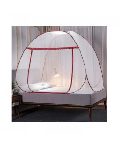 Moustiquaire pop-up pour lit double, grande tente portable voyage double porte zipper moustiquaire, installation [...]