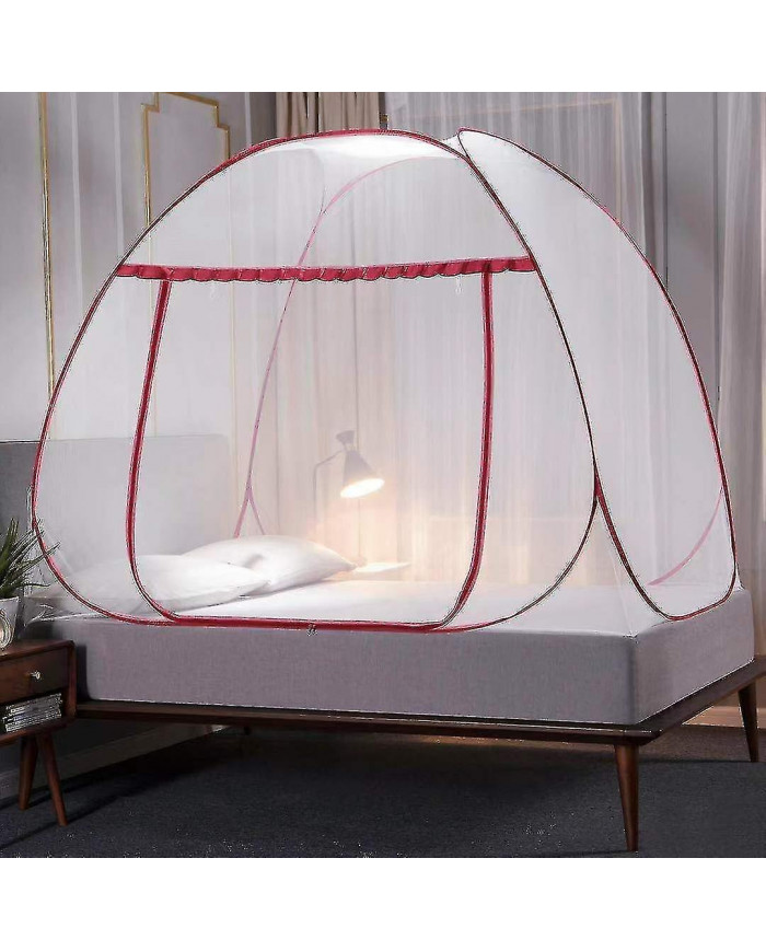 Moustiquaire pop-up pour lit double, grande tente portable voyage double porte zipper moustiquaire, installation [...]