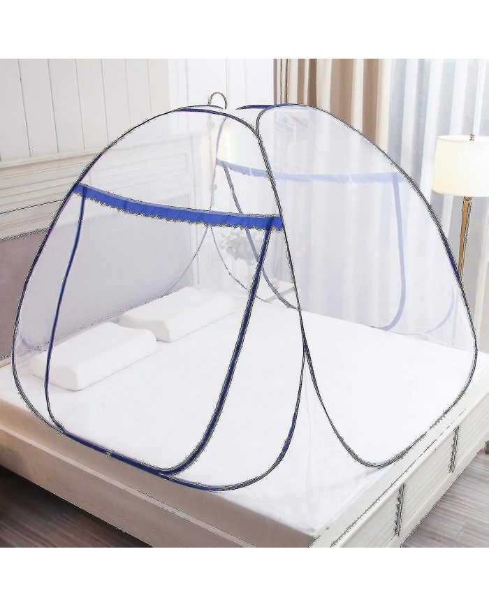 Moustiquaire pop-up pour lit double, grande tente portable voyage double porte zipper moustiquaire, installation [...]