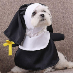 1pcs New Pet Halloween Clothing Cat And Dog Funny Cosplay Party Nun Dress Up Clothes Transform Into Cat And Dog [...]