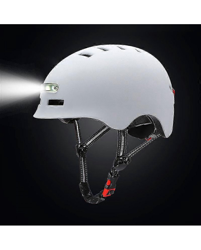 Casque de vélo de Noël Casque de moto avec lumière d’avertissement éclairée pour enfants adultes