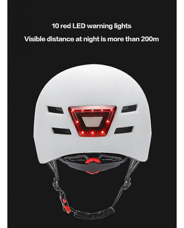 Casque de vélo de Noël Casque de moto avec lumière d’avertissement éclairée pour enfants adultes