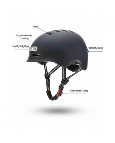 Casque de vélo de Noël Casque de moto avec lumière d’avertissement éclairée pour enfants adultes