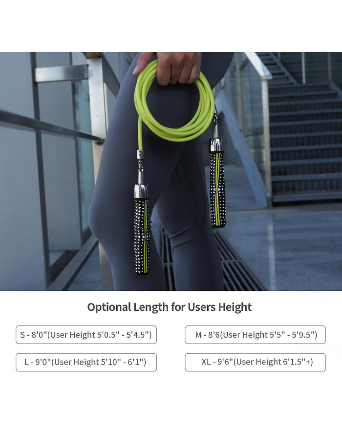 SDIGV HEREROPE Corde à sauter lestée de 1/4 lb pour la vitesse, le cardio, la boxe et l’entraînement, corde à [...]